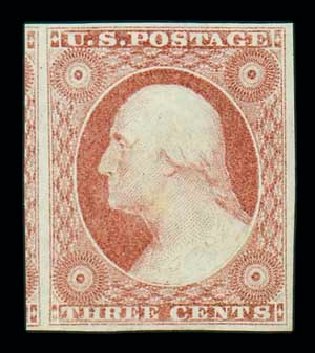 US Stamps Prices Scott # 11 - 1851 3c Washington. Matthew Bennett International, Oct 2007, Sale 320, Lot 371