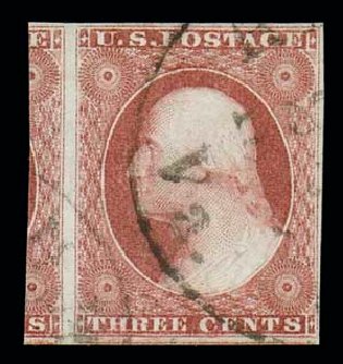 US Stamp Prices Scott Catalog 11: 1851 3c Washington. Matthew Bennett International, Dec 2007, Sale 323, Lot 61