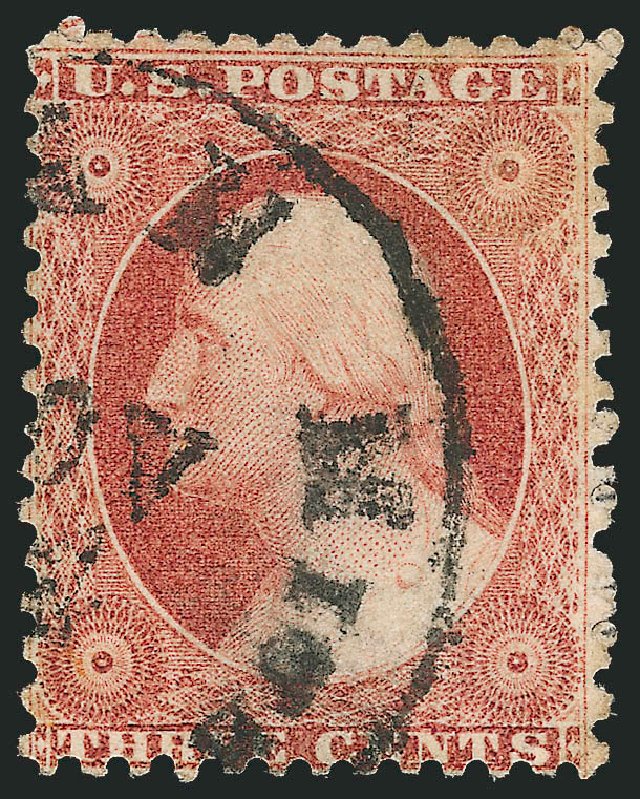 US Stamps Values Scott 11 - 1851 3c Washington. Robert Siegel Auction Galleries, Jun 2011, Sale 1010, Lot 21