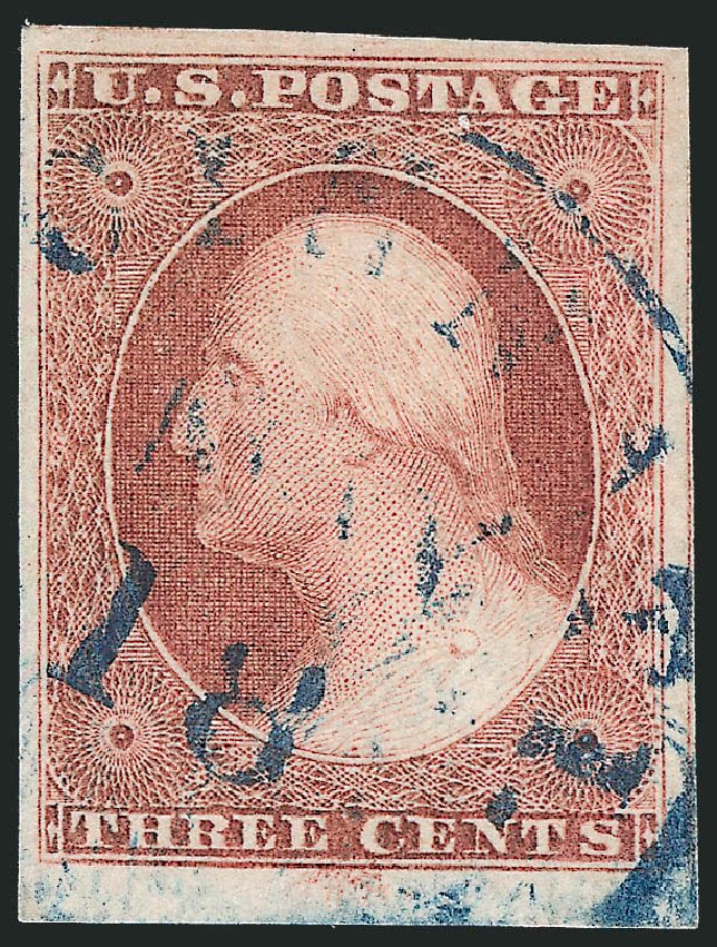 Price of US Stamp Scott Cat. 11: 1851 3c Washington. Robert Siegel Auction Galleries, Dec 2011, Sale 1017, Lot 451