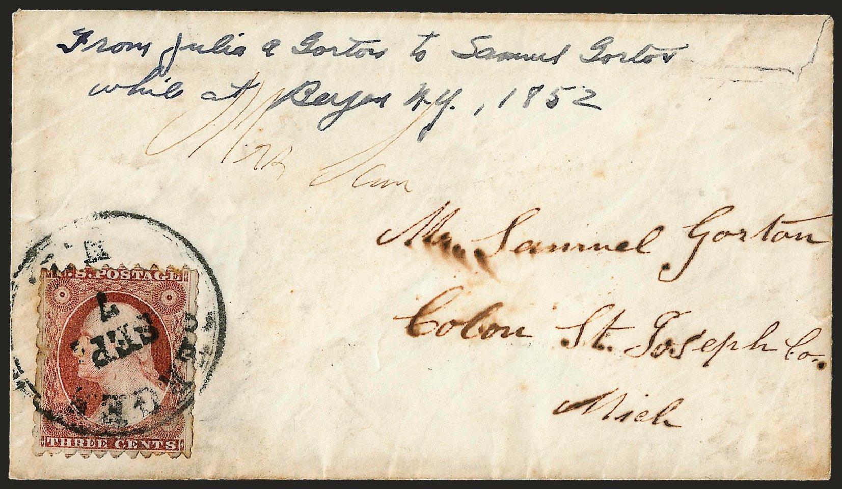 Price of US Stamps Scott Catalogue 11 - 1851 3c Washington. Robert Siegel Auction Galleries, Dec 2008, Sale 964, Lot 191