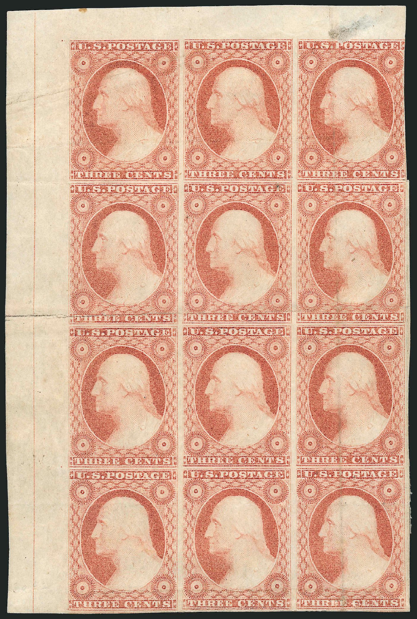 Costs of US Stamp Scott Catalogue #11 - 3c 1851 Washington. Robert Siegel Auction Galleries, Oct 2010, Sale 997, Lot 5151