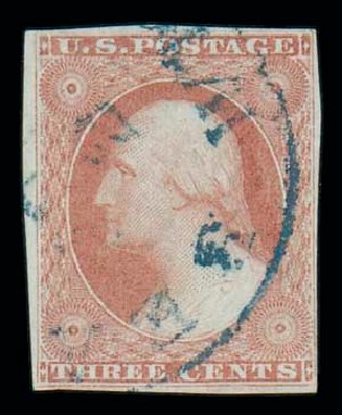 Price of US Stamps Scott Cat. # 11 - 3c 1851 Washington. Matthew Bennett International, Dec 2007, Sale 323, Lot 64