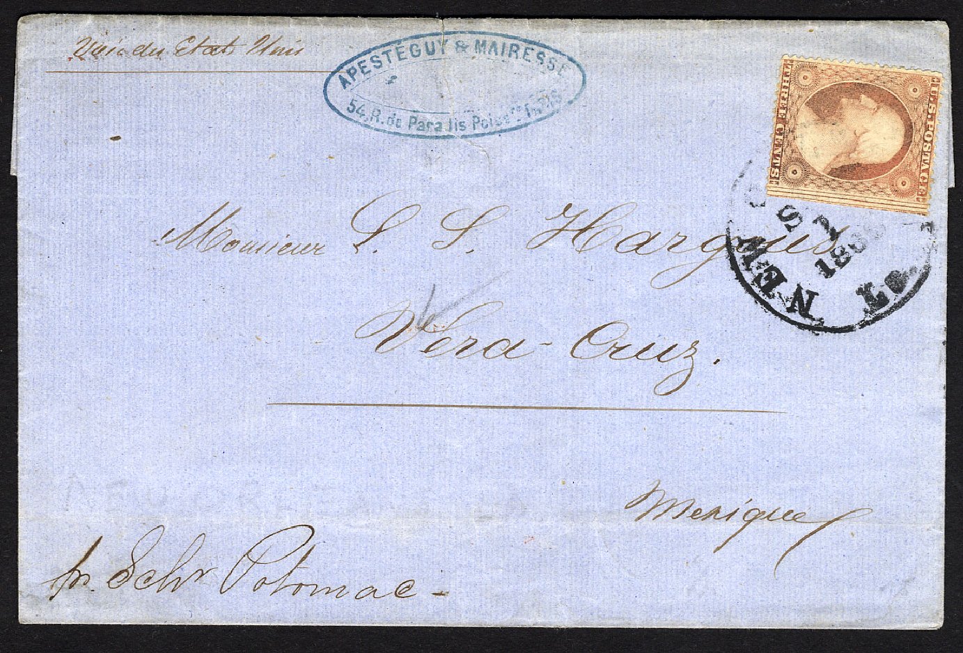 US Stamps Prices Scott Catalog # 11: 1851 3c Washington. Cherrystone Auctions, Jan 2010, Sale 201001, Lot 24