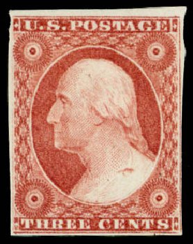 US Stamp Value Scott Catalog 11 - 3c 1851 Washington. Daniel Kelleher Auctions, Sep 2013, Sale 639, Lot 3114
