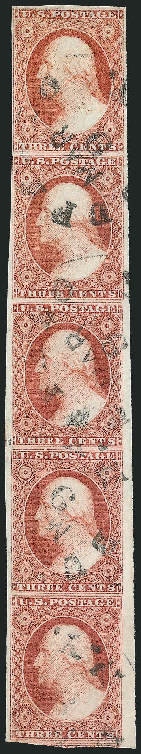 US Stamps Values Scott Cat. # 11: 3c 1851 Washington. Robert Siegel Auction Galleries, Dec 2011, Sale 1017, Lot 394