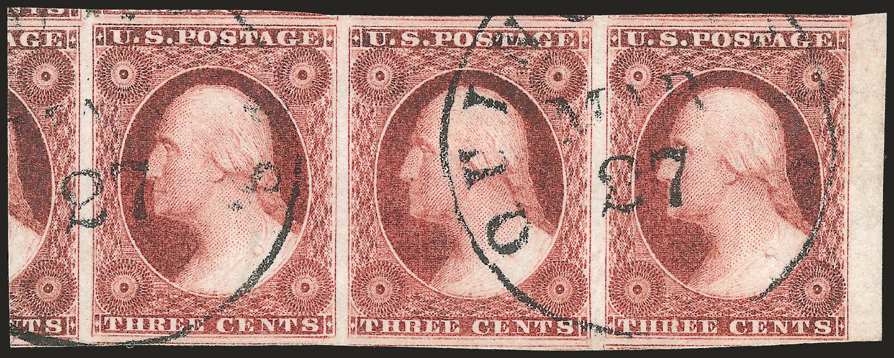 Costs of US Stamp Scott Catalogue # 11 - 3c 1851 Washington. Robert Siegel Auction Galleries, Dec 2009, Sale 982, Lot 5064