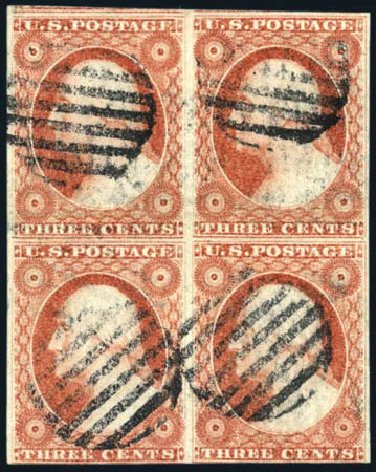 Costs of US Stamp Scott Catalog #11 - 1851 3c Washington. Harmer-Schau Auction Galleries, Feb 2010, Sale 84, Lot 1275