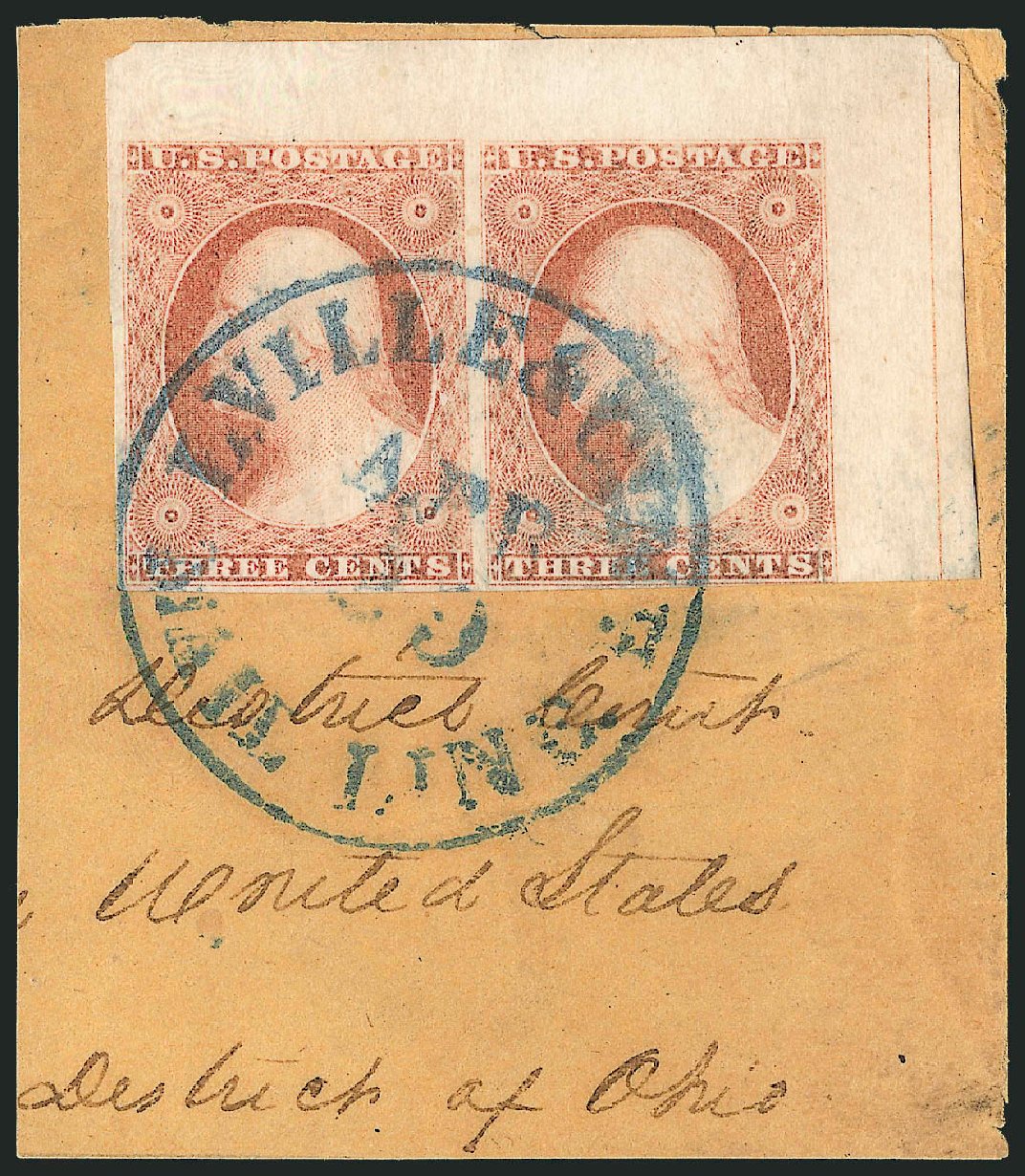 Cost of US Stamp Scott Catalogue 11 - 1851 3c Washington. Robert Siegel Auction Galleries, Dec 2011, Sale 1017, Lot 355