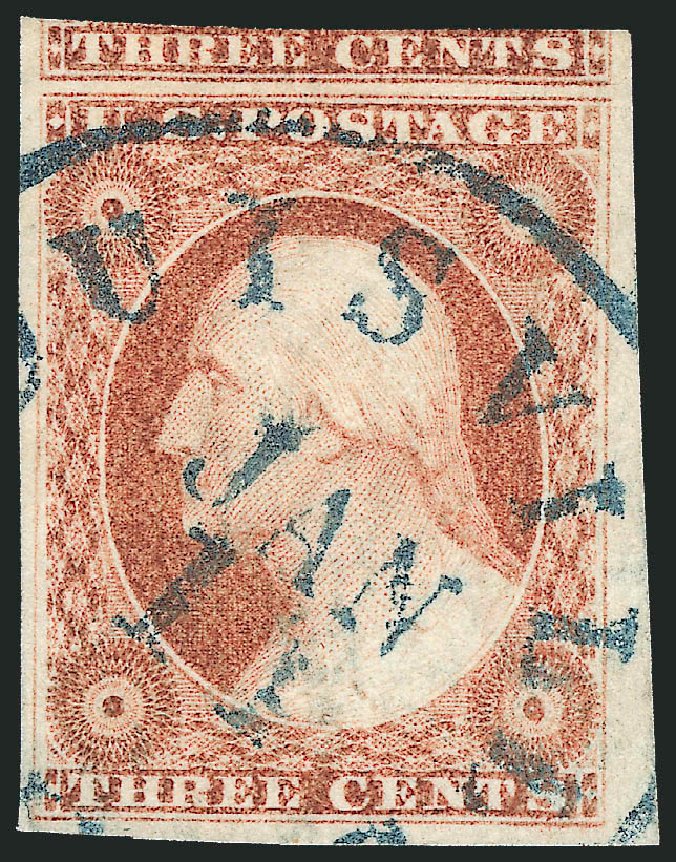 Price of US Stamps Scott Cat. #11 - 3c 1851 Washington. Robert Siegel Auction Galleries, Dec 2013, Sale 1062, Lot 95