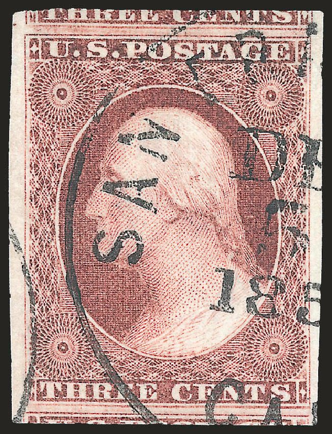 Costs of US Stamps Scott Catalog #11 - 1851 3c Washington. Robert Siegel Auction Galleries, Jun 2009, Sale 975, Lot 1125