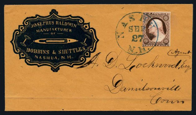 Values of US Stamps Scott 11 - 3c 1851 Washington. Harmer-Schau Auction Galleries, Aug 2014, Sale 102, Lot 1642