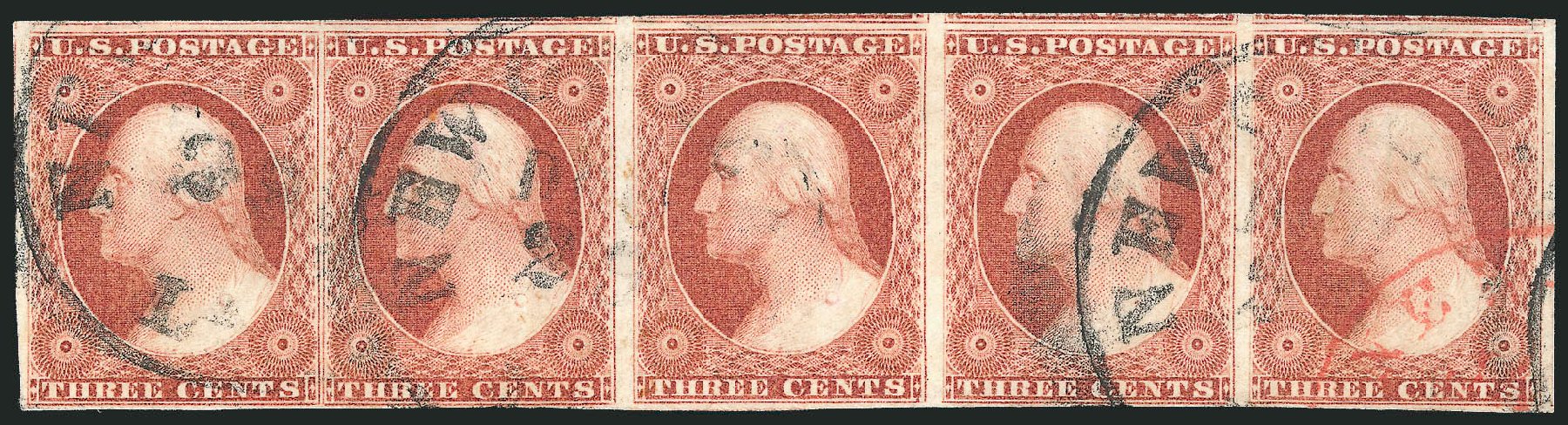 US Stamp Value Scott Catalogue 11: 3c 1851 Washington. Robert Siegel Auction Galleries, Nov 2013, Sale 1061, Lot 3372