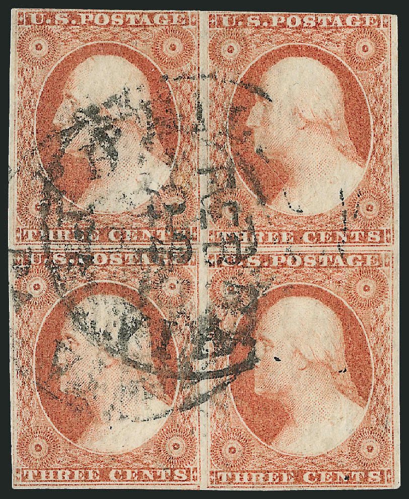 US Stamp Price Scott Cat. #11: 1851 3c Washington. Robert Siegel Auction Galleries, Dec 2008, Sale 964, Lot 122