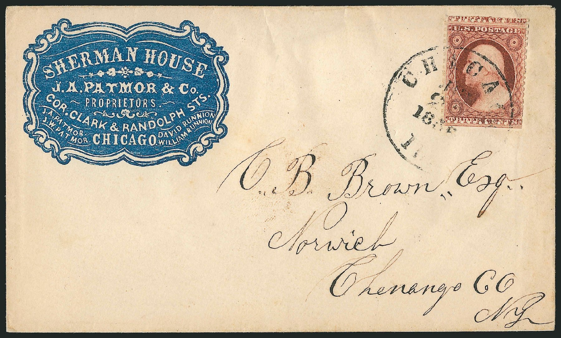 US Stamps Price Scott Cat. #11 - 3c 1851 Washington. Robert Siegel Auction Galleries, Oct 2010, Sale 996, Lot 3182
