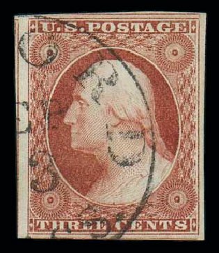 Prices of US Stamps Scott # 11 - 3c 1851 Washington. Matthew Bennett International, Dec 2007, Sale 323, Lot 63