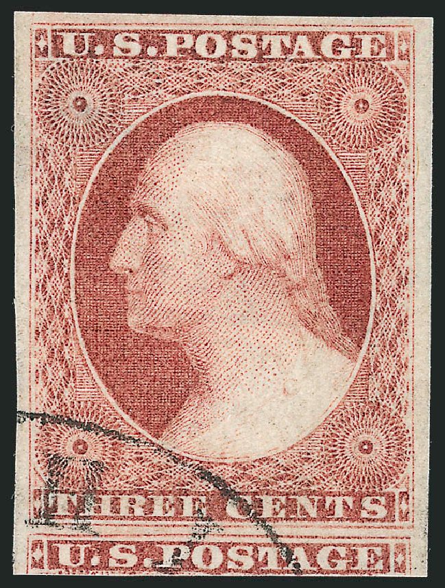 US Stamps Value Scott 11: 1851 3c Washington. Robert Siegel Auction Galleries, Dec 2013, Sale 1062, Lot 93