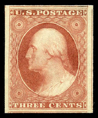 Values of US Stamps Scott Catalogue 11: 1851 3c Washington. Matthew Bennett International, Feb 2012, Sale 340, Lot 76