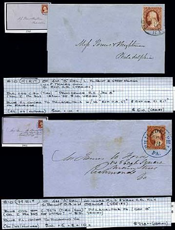 US Stamps Values Scott Catalog # 11 - 3c 1851 Washington. Harmer-Schau Auction Galleries, Jul 2010, Sale 86, Lot 326