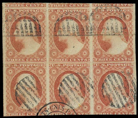 Values of US Stamp Scott Catalogue # 11: 3c 1851 Washington. Daniel Kelleher Auctions, Oct 2011, Sale 626, Lot 26