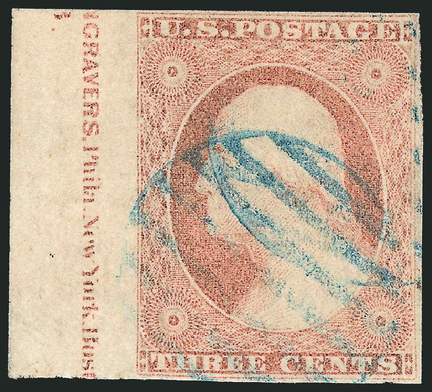 Price of US Stamps Scott Catalogue #11: 3c 1851 Washington. Robert Siegel Auction Galleries, Dec 2011, Sale 1017, Lot 276