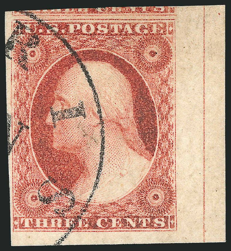 Values of US Stamps Scott Catalogue # 11 - 1851 3c Washington. Robert Siegel Auction Galleries, Dec 2011, Sale 1017, Lot 306