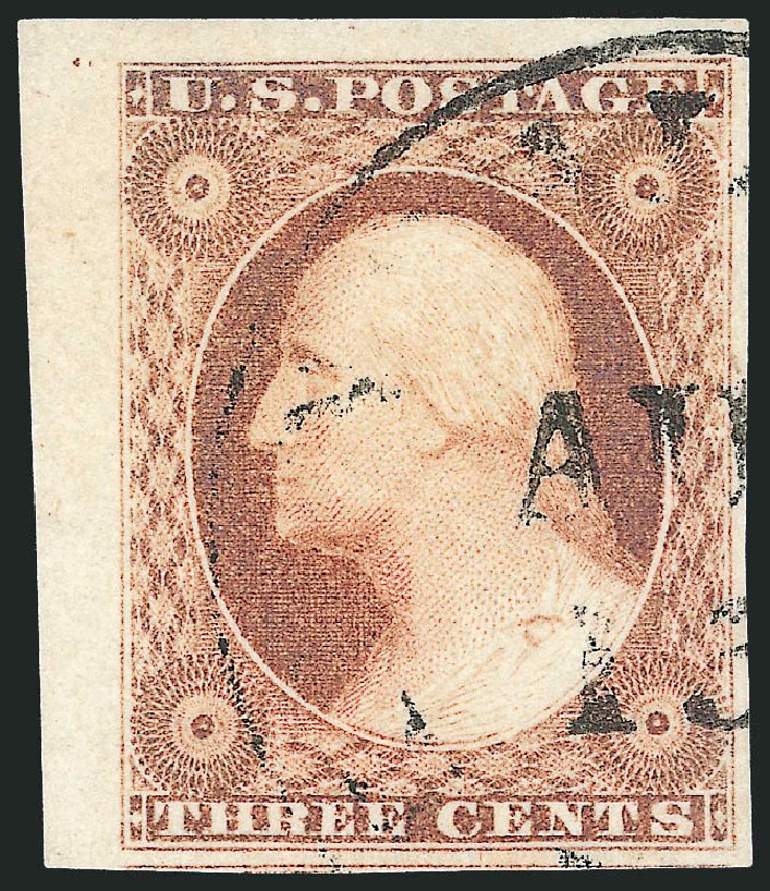 Values of US Stamp Scott Catalog 11: 1851 3c Washington. Robert Siegel Auction Galleries, Dec 2011, Sale 1017, Lot 336