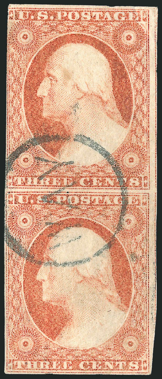 US Stamp Values Scott 11 - 3c 1851 Washington. Robert Siegel Auction Galleries, Dec 2011, Sale 1017, Lot 416