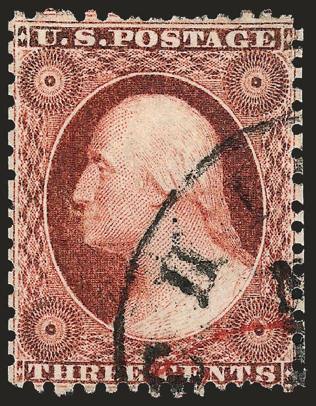 US Stamp Prices Scott Cat. #11 - 3c 1851 Washington. Robert Siegel Auction Galleries, Dec 2008, Sale 964, Lot 176