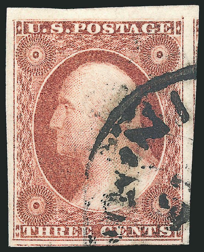 US Stamps Value Scott Cat. 11 - 1851 3c Washington. Robert Siegel Auction Galleries, Jun 2009, Sale 975, Lot 1126