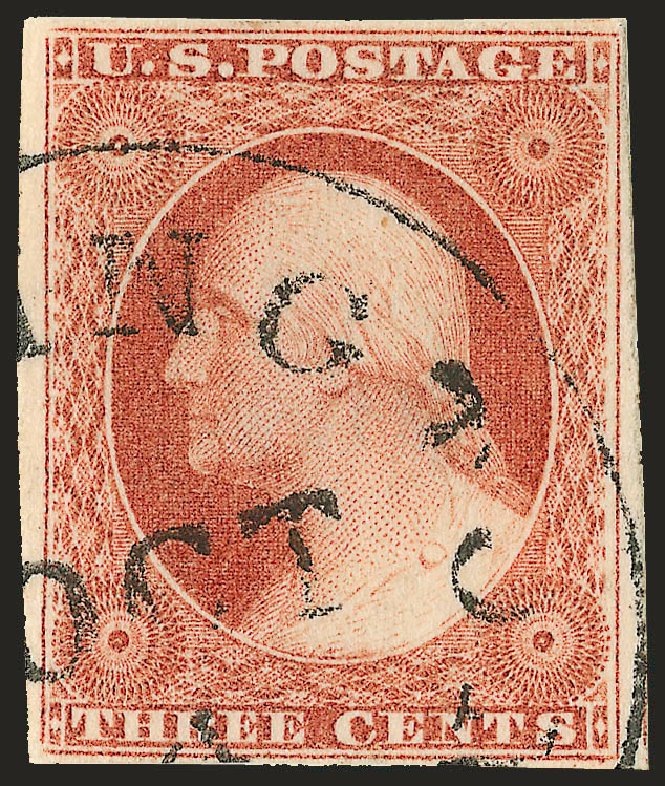Price of US Stamps Scott 11 - 1851 3c Washington. Robert Siegel Auction Galleries, Dec 2009, Sale 982, Lot 5066