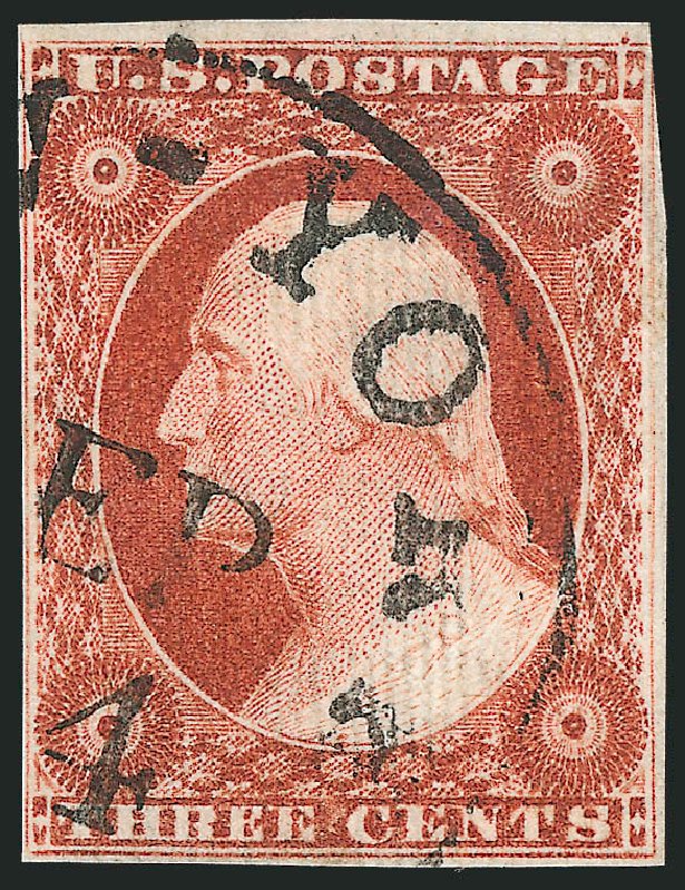 Values of US Stamp Scott # 11: 3c 1851 Washington. Robert Siegel Auction Galleries, Oct 2010, Sale 996, Lot 3096