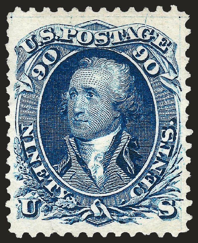 Price of US Stamps Scott Catalogue 111: 90c 1875 Washington Without Grill. Robert Siegel Auction Galleries, Sep 2008, Sale 962, Lot 2377