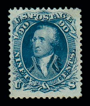 Cost of US Stamp Scott Cat. 111: 90c 1875 Washington Without Grill. Matthew Bennett International, Dec 2007, Sale 325, Lot 1574