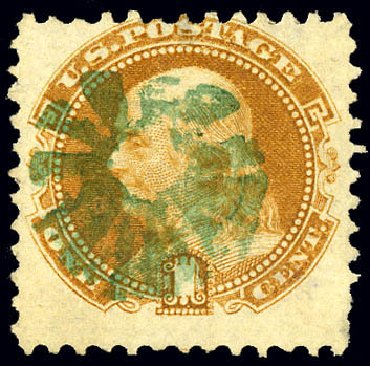 Cost of US Stamps Scott Cat. 112: 1c 1869 Pictorial Franklin. Matthew Bennett International, Dec 2008, Sale 330, Lot 1557