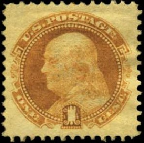 Prices of US Stamps Scott Catalog 112: 1869 1c Pictorial Franklin. Harmer-Schau Auction Galleries, Feb 2012, Sale 92, Lot 917