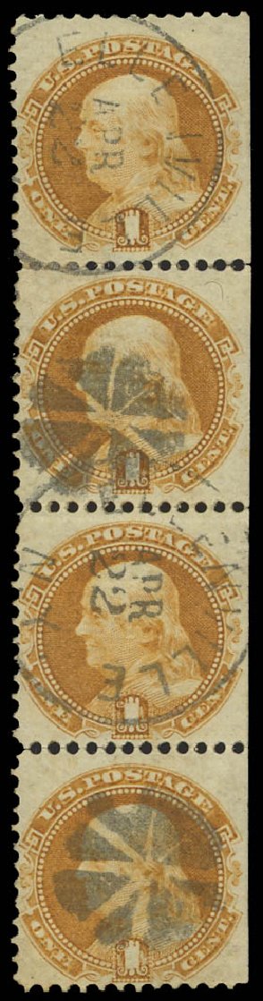 Costs of US Stamps Scott Catalogue 112 - 1c 1869 Pictorial Franklin. Daniel Kelleher Auctions, Jan 2012, Sale 628, Lot 277