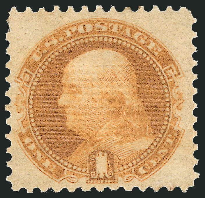 Values of US Stamp Scott Catalogue # 112 - 1c 1869 Pictorial Franklin. Robert Siegel Auction Galleries, Oct 2011, Sale 1014, Lot 1287
