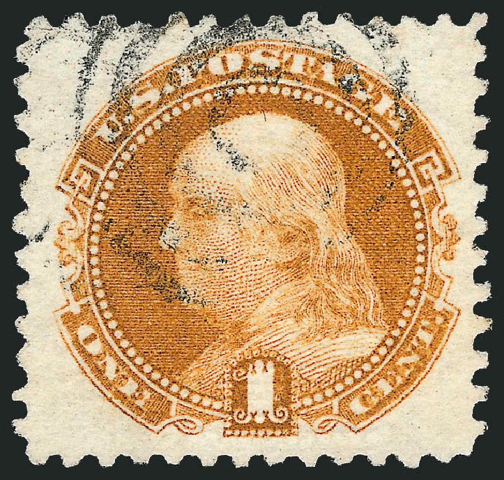 Values of US Stamp Scott Catalogue #112 - 1869 1c Pictorial Franklin. Robert Siegel Auction Galleries, Sep 2008, Sale 962, Lot 2378