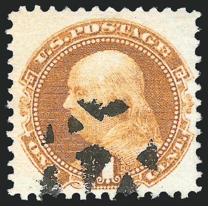 Value of US Stamp Scott Catalogue 112: 1869 1c Pictorial Franklin. Robert Siegel Auction Galleries, Dec 2011, Sale 1017, Lot 540
