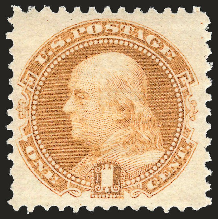 Value of US Stamp Scott Catalog 112: 1869 1c Pictorial Franklin. Robert Siegel Auction Galleries, Apr 2010, Sale 984, Lot 360
