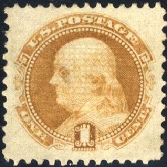 US Stamps Value Scott Catalog 112 - 1c 1869 Pictorial Franklin. Cherrystone Auctions, Mar 2008, Sale 200803, Lot 131
