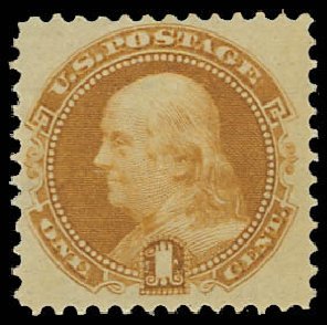 Values of US Stamp Scott Catalogue #112: 1c 1869 Pictorial Franklin. Daniel Kelleher Auctions, Jun 2012, Sale 630, Lot 1321