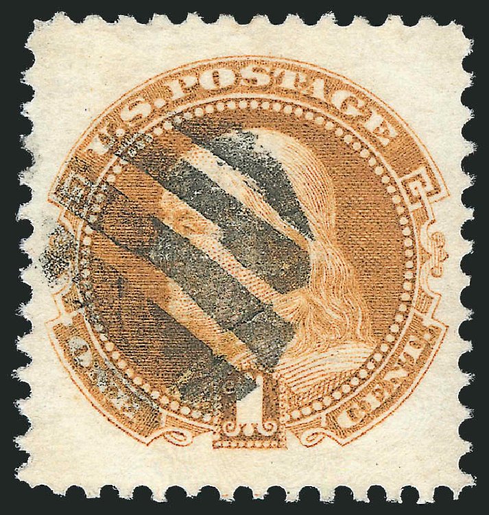US Stamp Price Scott Cat. # 112 - 1869 1c Pictorial Franklin. Robert Siegel Auction Galleries, Sep 2012, Sale 1027, Lot 1