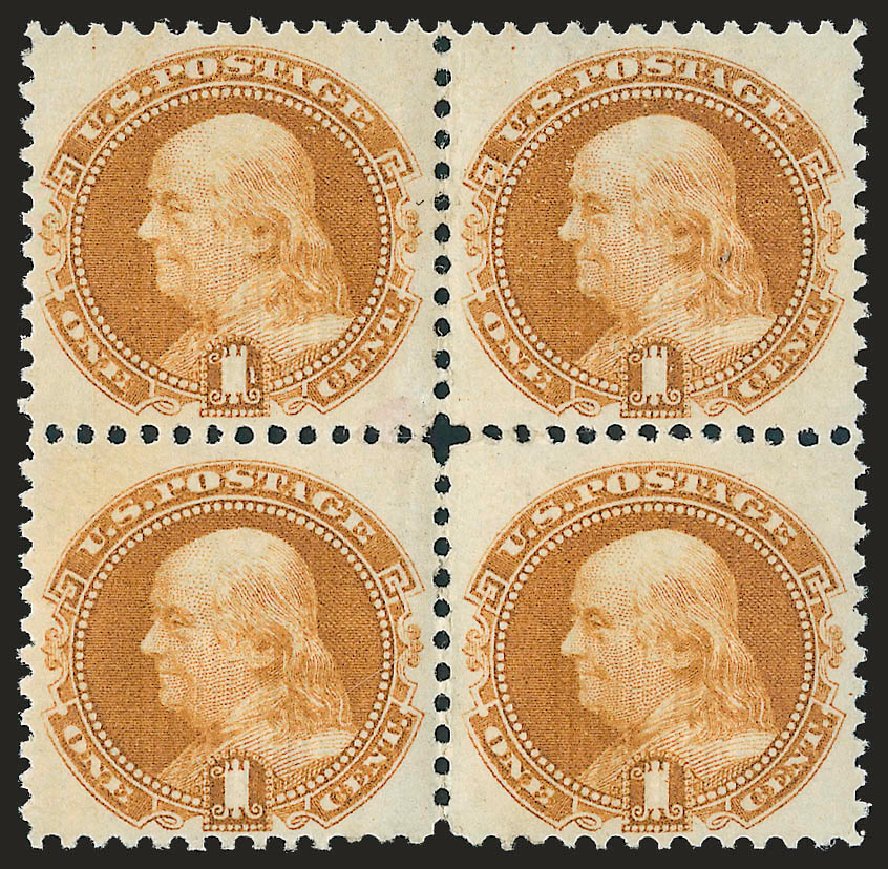 Values of US Stamp Scott Catalogue 112 - 1c 1869 Pictorial Franklin. Robert Siegel Auction Galleries, Dec 2008, Sale 967, Lot 4221