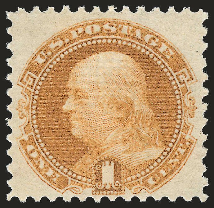 US Stamps Value Scott Catalog #112 - 1869 1c Pictorial Franklin. Robert Siegel Auction Galleries, Jan 2009, Sale 968, Lot 141