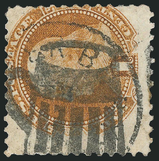 Values of US Stamp Scott Cat. # 112: 1869 1c Pictorial Franklin. Robert Siegel Auction Galleries, Oct 2011, Sale 1013, Lot 144