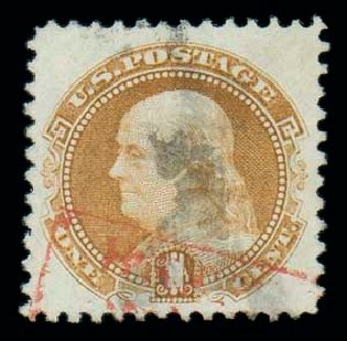 Prices of US Stamps Scott Catalog #112: 1869 1c Pictorial Franklin. Matthew Bennett International, Dec 2007, Sale 323, Lot 255
