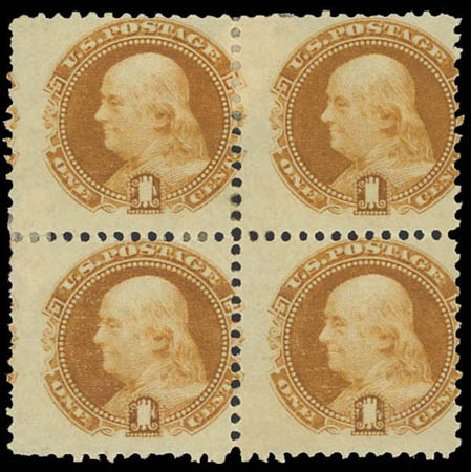 US Stamps Values Scott Catalogue 112: 1869 1c Pictorial Franklin. Daniel Kelleher Auctions, Jan 2012, Sale 628, Lot 275