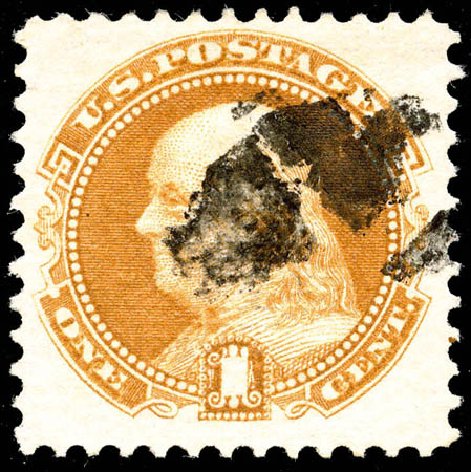 Value of US Stamps Scott # 112: 1869 1c Pictorial Franklin. Matthew Bennett International, Jun 2008, Sale 328, Lot 602